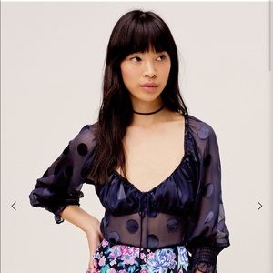 NWT For Love & Lemons Lula blouse